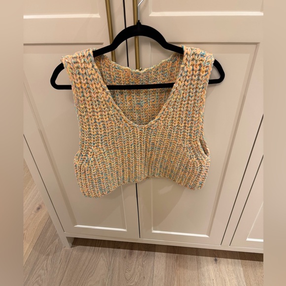 Free People multi knot hoopla tank vest Multicolor Sleeveless crop Top - Picture 2 of 8